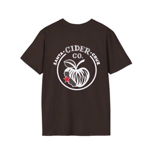 Santa Cruz Cider Co. Unisex Softstyle T-Shirt white ink - Image 6