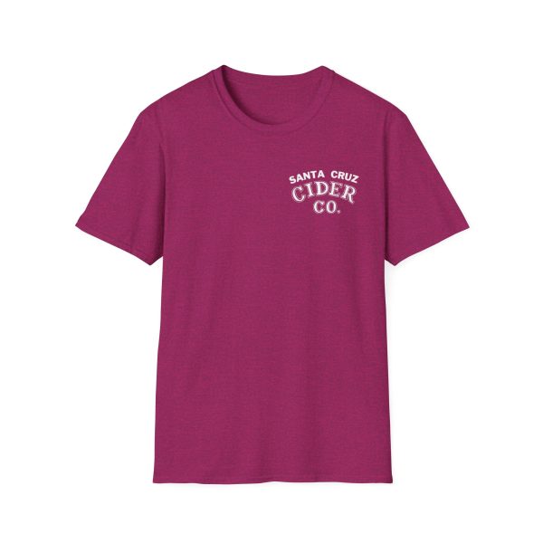 Santa Cruz Cider Co. Unisex Softstyle T-Shirt white ink - Image 9