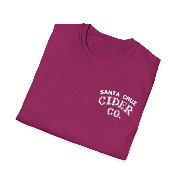 Santa Cruz Cider Co. Unisex Softstyle T-Shirt white ink - Image 12
