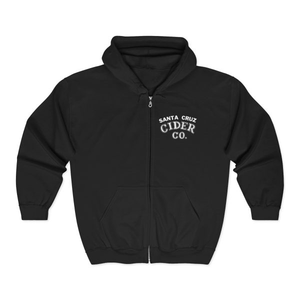 Santa Cruz Cider Co. Unisex Zip Hoodie - Cozy Casual Wear, Perfect for Fall, Gift for Cider Lovers, Outdoor Adventures, Relaxed Fit